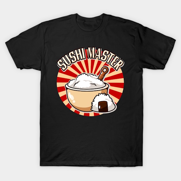 Sushi Master Japanese Cuisine Japan Chef T-Shirt by Foxxy Merch